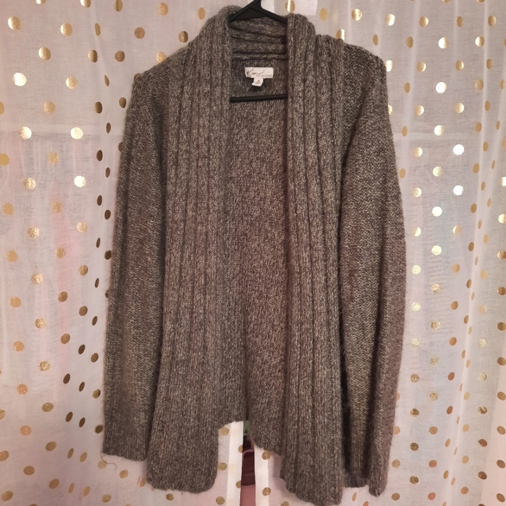 Gray open drape cardigan medium